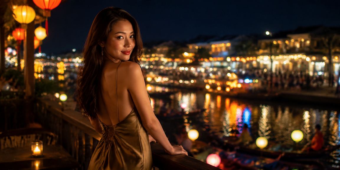 Người dùng trải nghiệm đăng ký và chơi game tại chợ đêm Hội An trên điện thoại